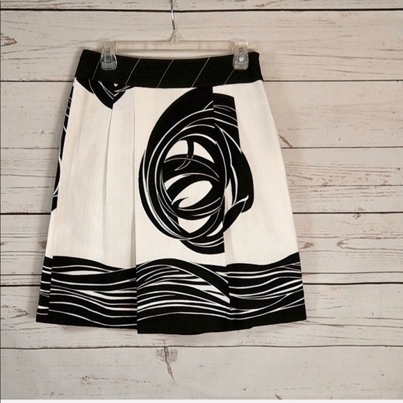 Etcetera Dresses & Skirts - Ectetera abstract pleated A line graphic chic work